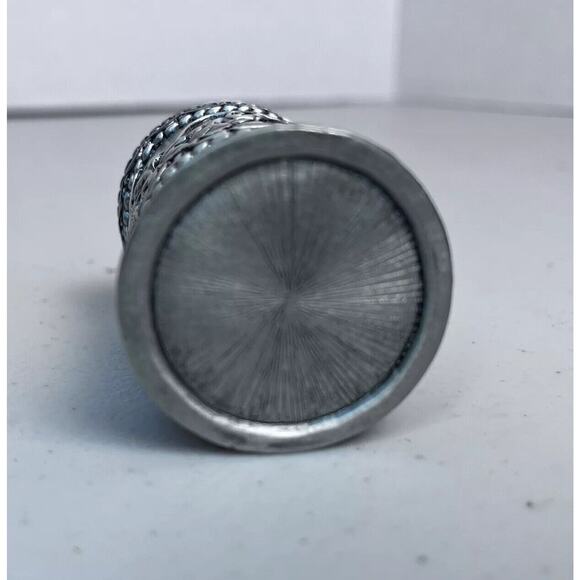 Vintage Pewter Hummingbird Embossed Postage Stamp Roll Holder Dispenser 2" - Picture 7 of 12